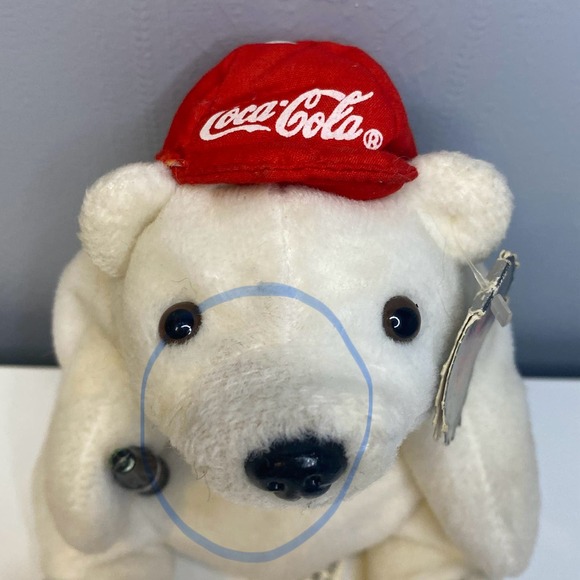1997 Collectible Coca Cola Polar Bear Bean Bag Plush Beanie Baby #0111 - Picture 2 of 11